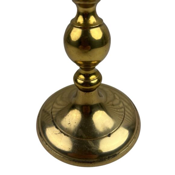 Vintage Solid Brass 3-Arm Candelabra Made in Japan Hollywood Regency - Picture 5 of 10